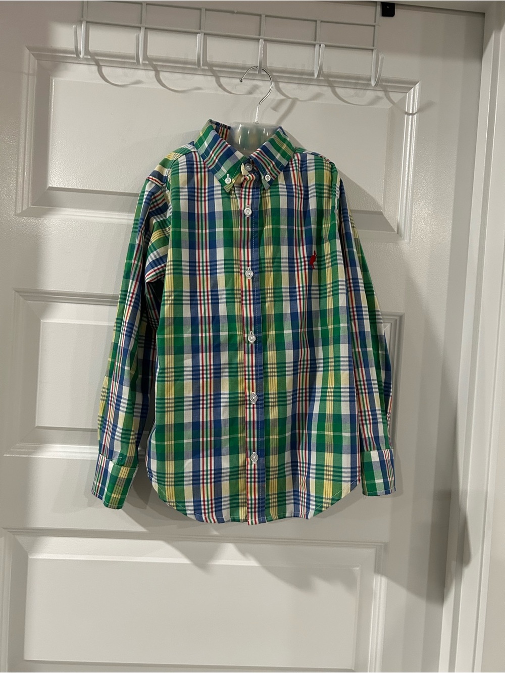 The Beaufort Bonnet Company Boys' Green, Blue & Yellow Plaid Button-Down Shirt